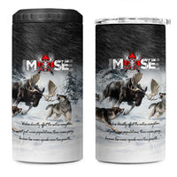The Wolves Hunting Moose 4 in 1 Can Cooler Tumbler