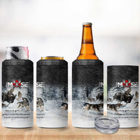 The Wolves Hunting Moose 4 in 1 Can Cooler Tumbler