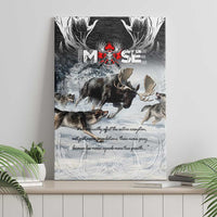 The Wolves Hunting Moose Canvas Wall Art