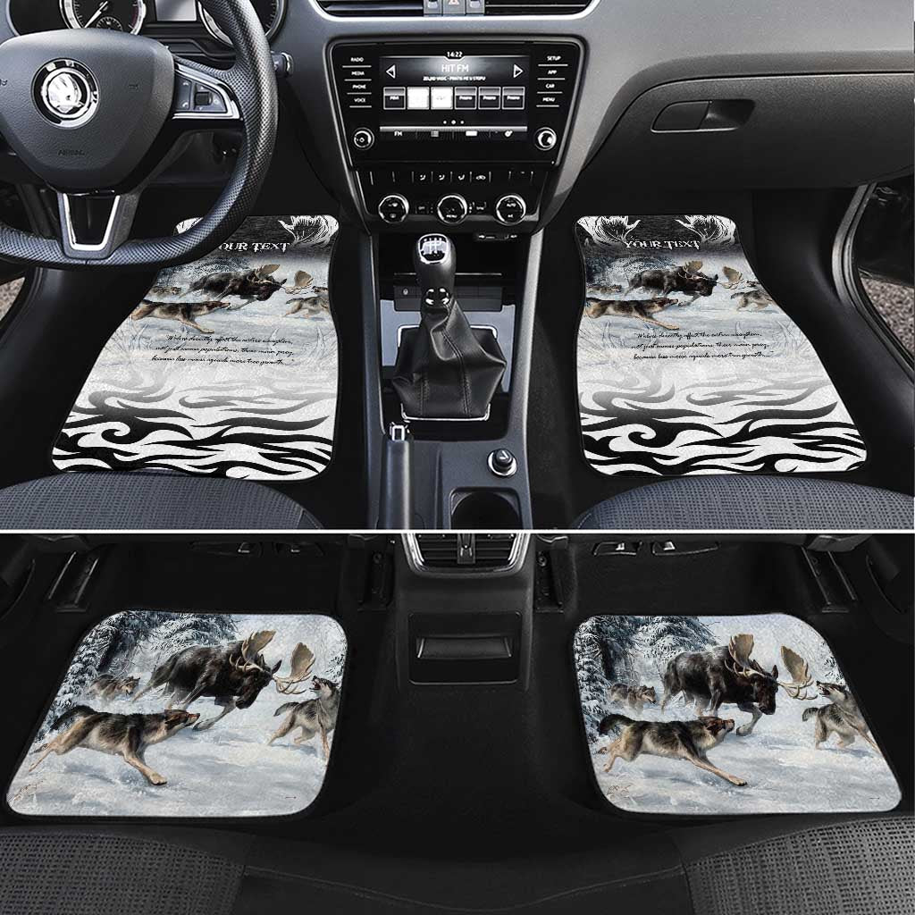 The Wolves Hunting Moose Car Mats