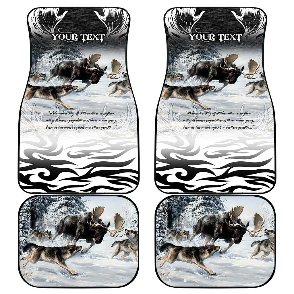 The Wolves Hunting Moose Car Mats