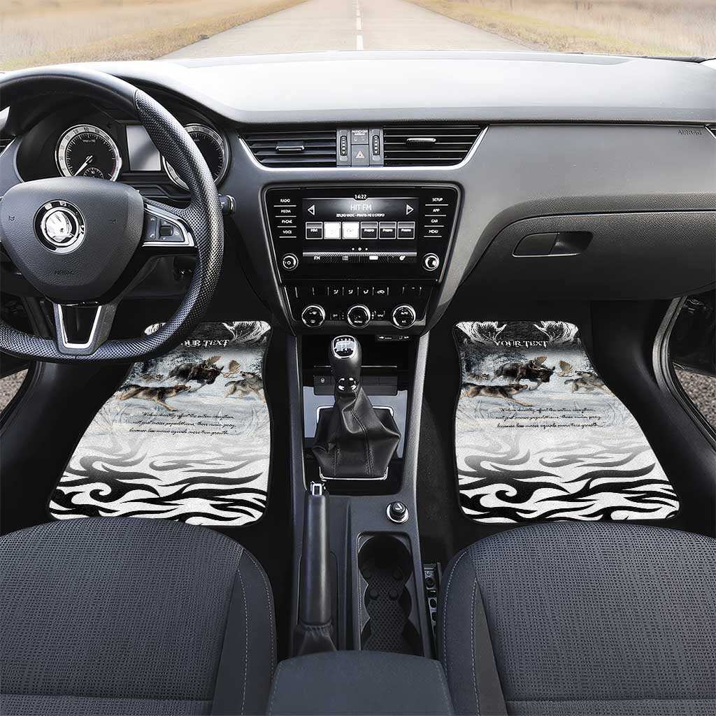 The Wolves Hunting Moose Car Mats