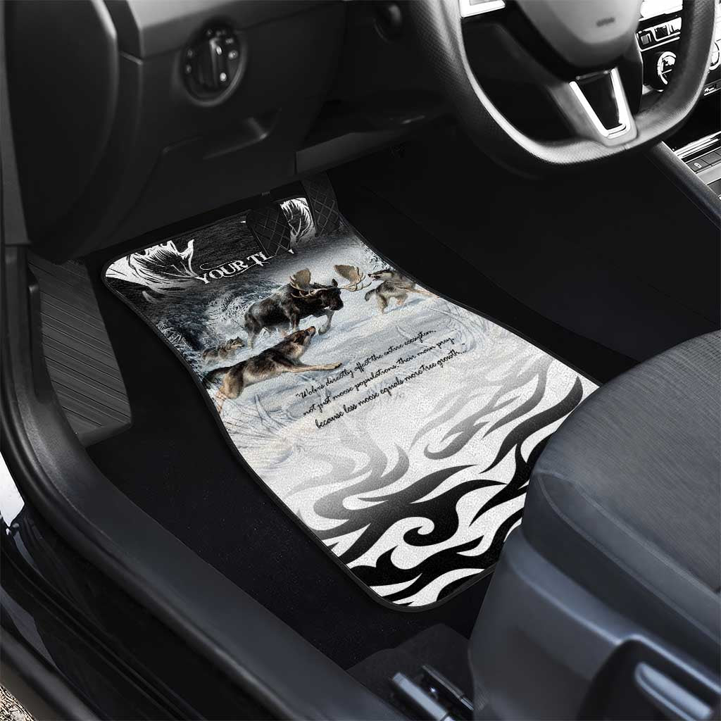 The Wolves Hunting Moose Car Mats