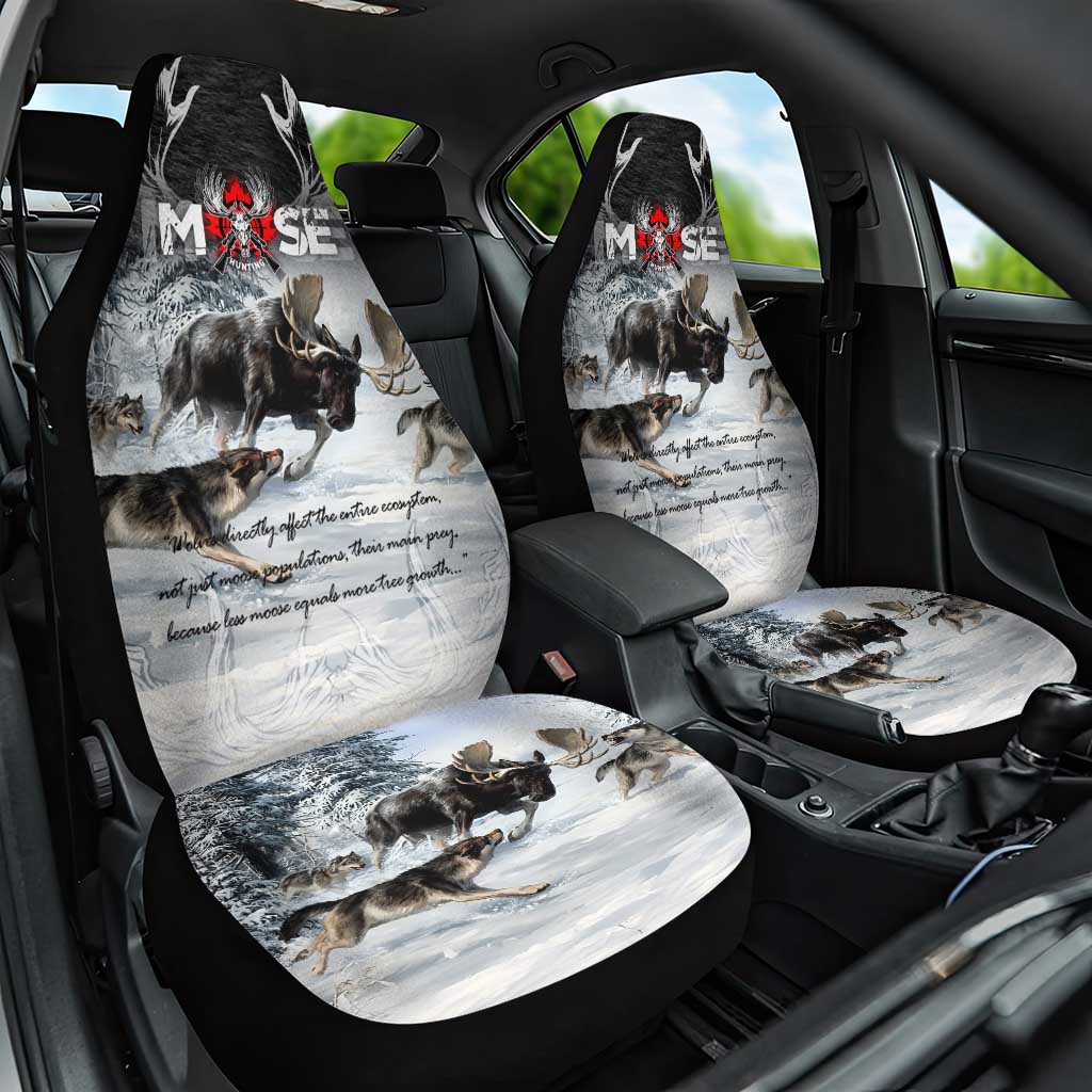 The Wolves Hunting Moose Car Seat Cover