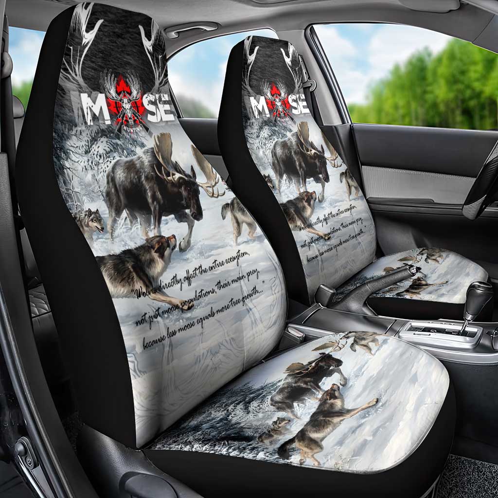 The Wolves Hunting Moose Car Seat Cover