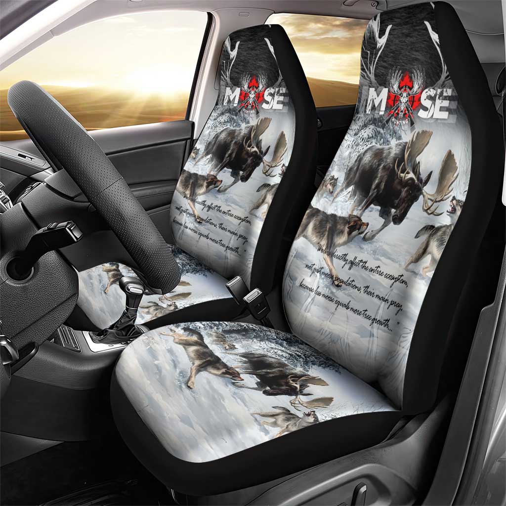 The Wolves Hunting Moose Car Seat Cover