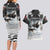 The Wolves Hunting Moose Couples Matching Long Sleeve Bodycon Dress and Hawaiian Shirt