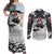 The Wolves Hunting Moose Couples Matching Off Shoulder Maxi Dress and Long Sleeve Button Shirt