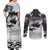 The Wolves Hunting Moose Couples Matching Off Shoulder Maxi Dress and Long Sleeve Button Shirt