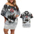 The Wolves Hunting Moose Couples Matching Off Shoulder Short Dress and Hawaiian Shirt