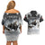 The Wolves Hunting Moose Couples Matching Off Shoulder Short Dress and Hawaiian Shirt