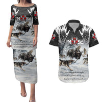 The Wolves Hunting Moose Couples Matching Puletasi and Hawaiian Shirt