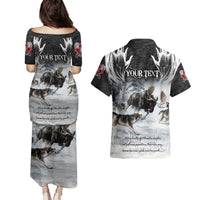 The Wolves Hunting Moose Couples Matching Puletasi and Hawaiian Shirt