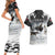 The Wolves Hunting Moose Couples Matching Short Sleeve Bodycon Dress and Hawaiian Shirt