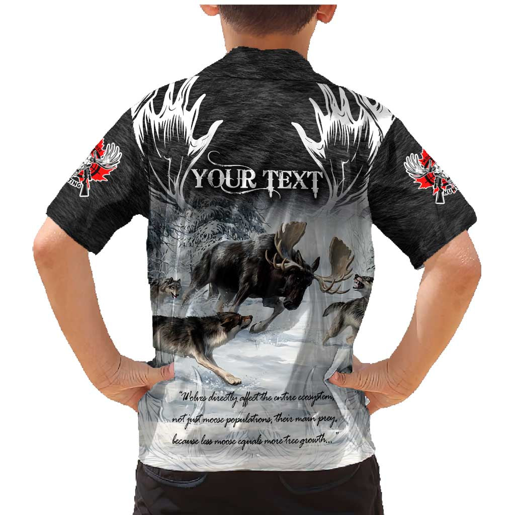 The Wolves Hunting Moose Family Matching Mermaid Dress and Hawaiian Shirt