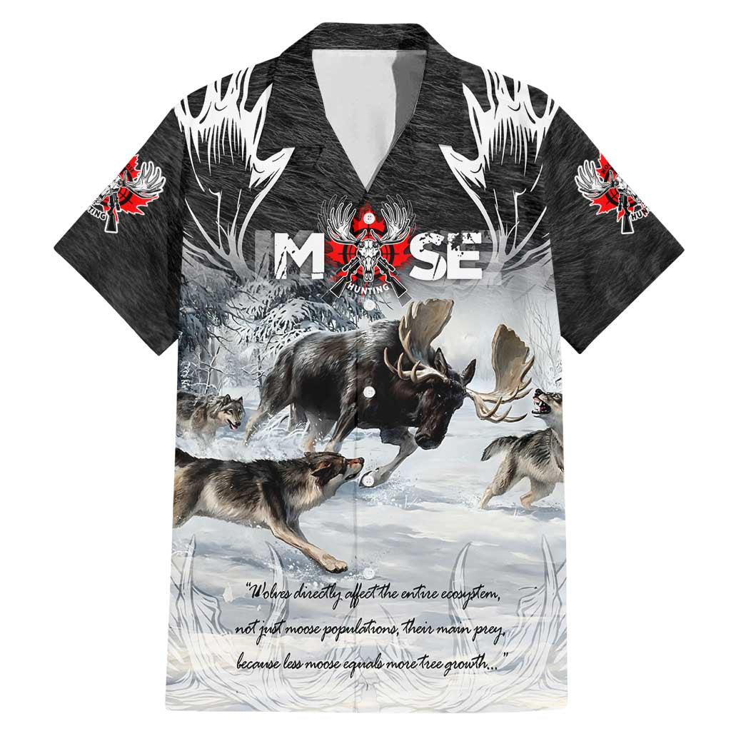 The Wolves Hunting Moose Family Matching Mermaid Dress and Hawaiian Shirt