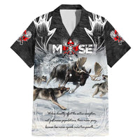 The Wolves Hunting Moose Family Matching Mermaid Dress and Hawaiian Shirt