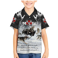 The Wolves Hunting Moose Family Matching Mermaid Dress and Hawaiian Shirt