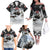 The Wolves Hunting Moose Family Matching Off The Shoulder Long Sleeve Dress and Hawaiian Shirt