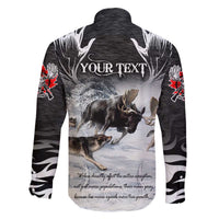 The Wolves Hunting Moose Family Matching Off The Shoulder Long Sleeve Dress and Hawaiian Shirt