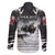 The Wolves Hunting Moose Family Matching Off The Shoulder Long Sleeve Dress and Hawaiian Shirt