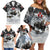 The Wolves Hunting Moose Family Matching Off Shoulder Short Dress and Hawaiian Shirt