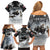 The Wolves Hunting Moose Family Matching Off Shoulder Short Dress and Hawaiian Shirt