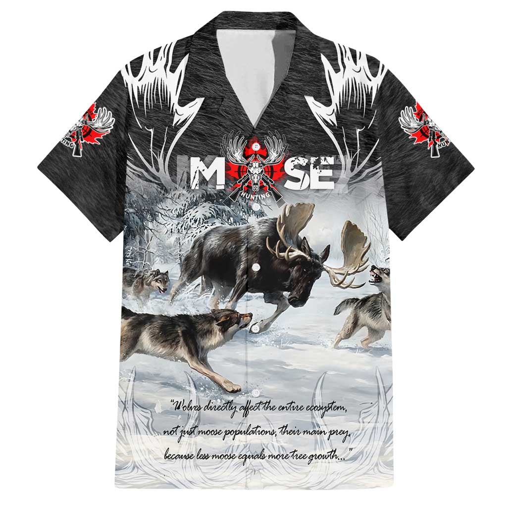 The Wolves Hunting Moose Family Matching Summer Maxi Dress and Hawaiian Shirt