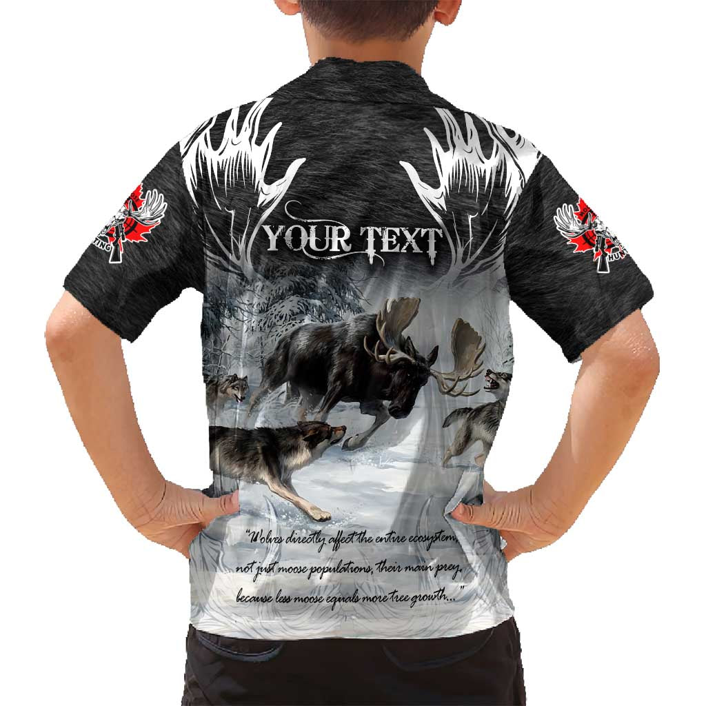 The Wolves Hunting Moose Family Matching Tank Maxi Dress and Hawaiian Shirt