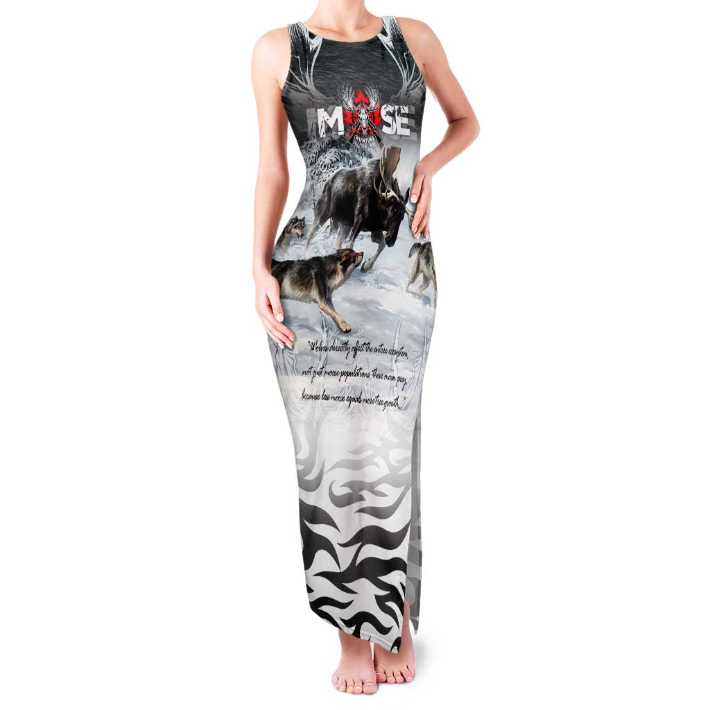 The Wolves Hunting Moose Family Matching Tank Maxi Dress and Hawaiian Shirt