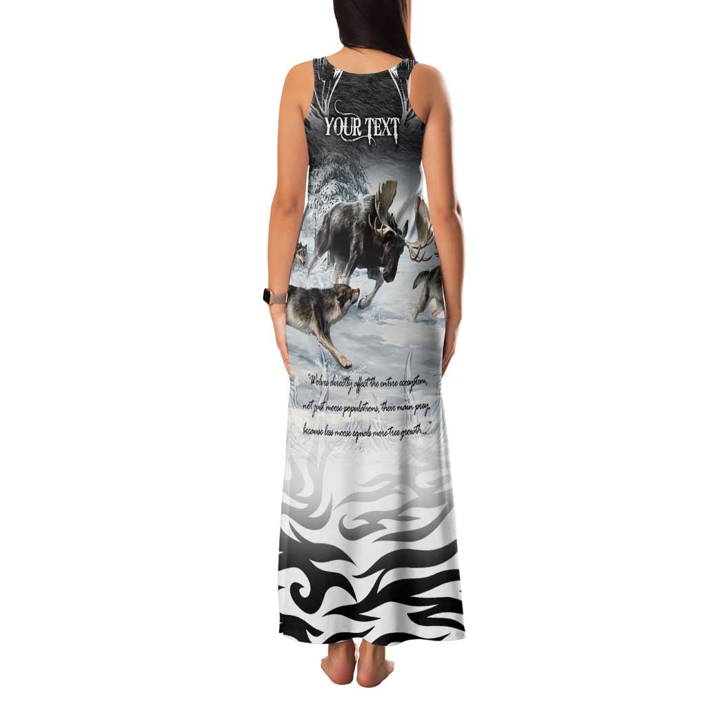 The Wolves Hunting Moose Family Matching Tank Maxi Dress and Hawaiian Shirt