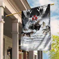 The Wolves Hunting Moose Garden Flag