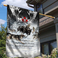 The Wolves Hunting Moose Garden Flag