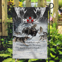 The Wolves Hunting Moose Garden Flag