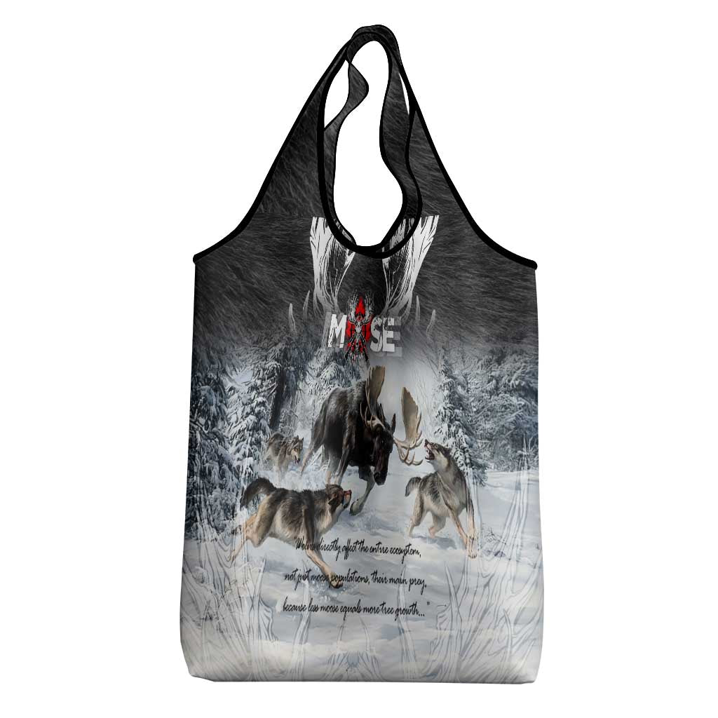 The Wolves Hunting Moose Grocery Bag