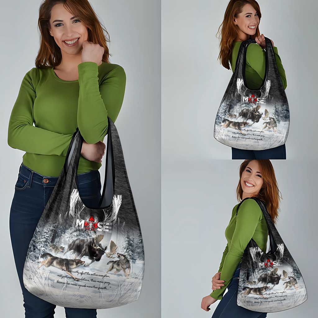 The Wolves Hunting Moose Grocery Bag