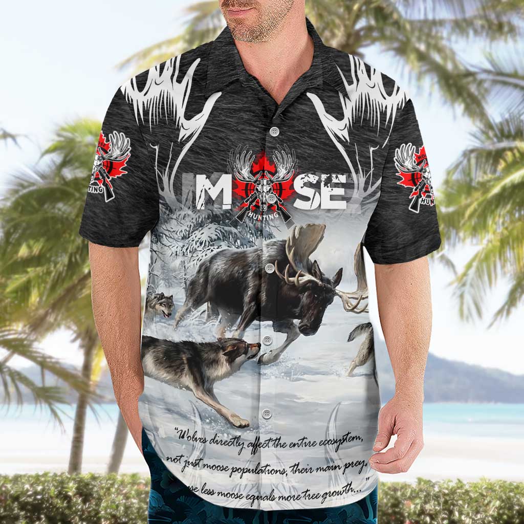 The Wolves Hunting Moose Hawaiian Shirt