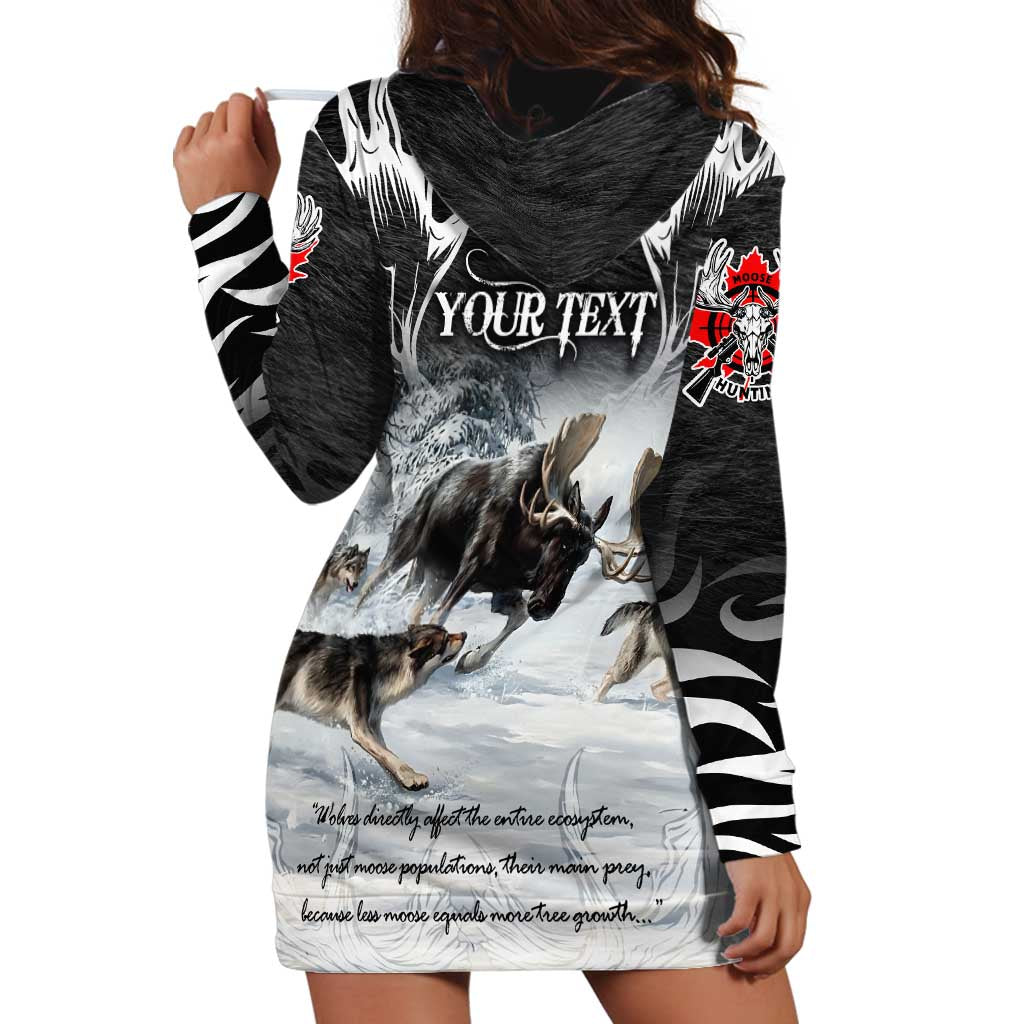 The Wolves Hunting Moose Hoodie Dress