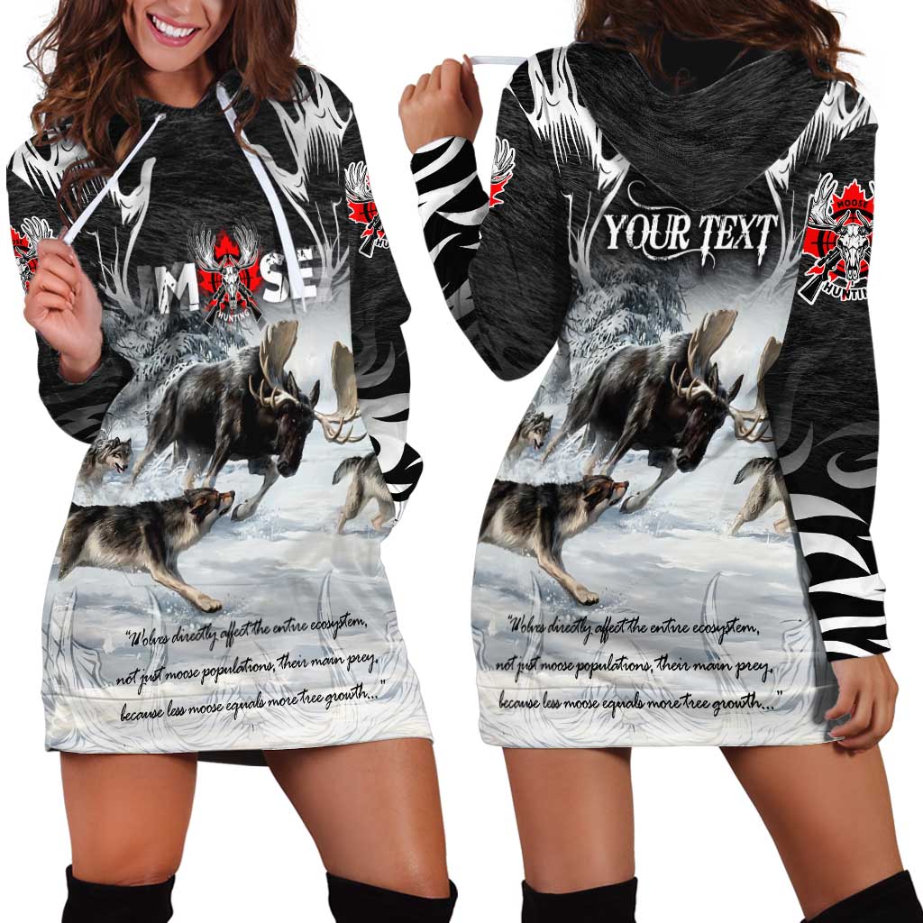 The Wolves Hunting Moose Hoodie Dress