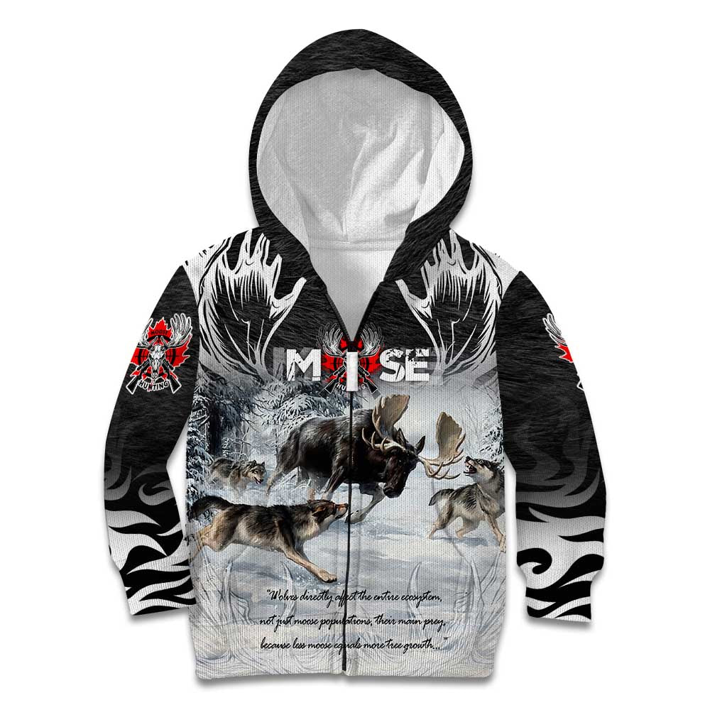 The Wolves Hunting Moose Kid Hoodie