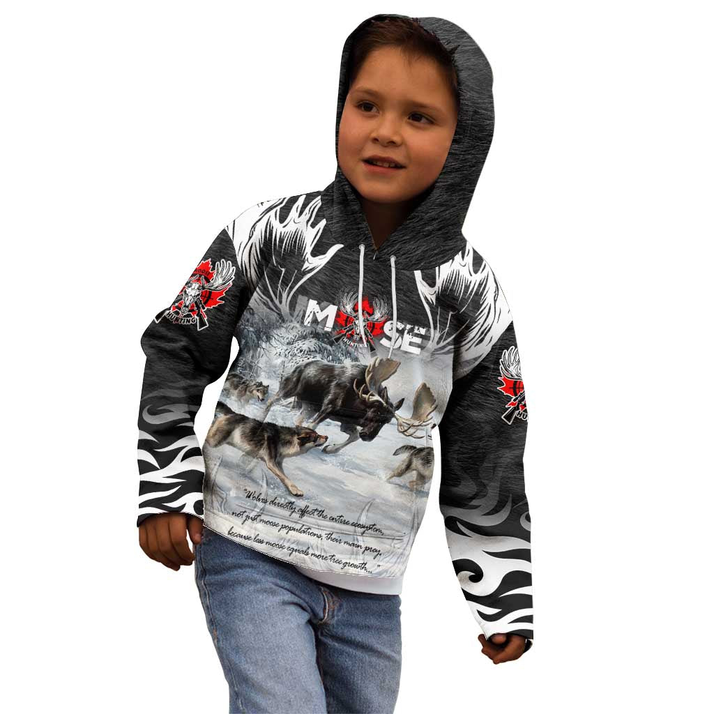 The Wolves Hunting Moose Kid Hoodie