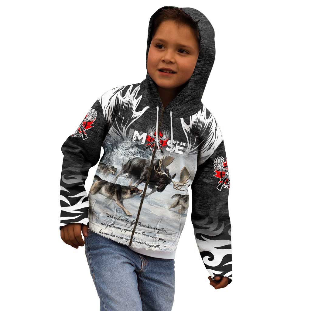 The Wolves Hunting Moose Kid Hoodie