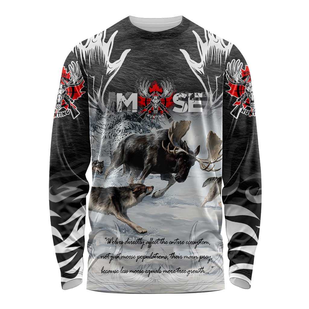 The Wolves Hunting Moose Long Sleeve Shirt