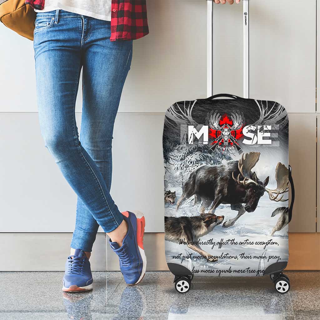 The Wolves Hunting Moose Luggage Cover