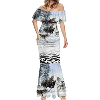 The Wolves Hunting Moose Mermaid Dress