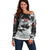 The Wolves Hunting Moose Off Shoulder Sweater