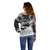The Wolves Hunting Moose Off Shoulder Sweater