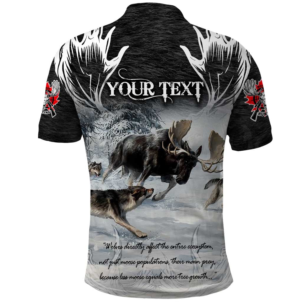 The Wolves Hunting Moose Polo Shirt