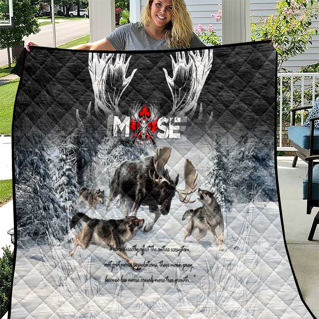 The Wolves Hunting Moose Quilt