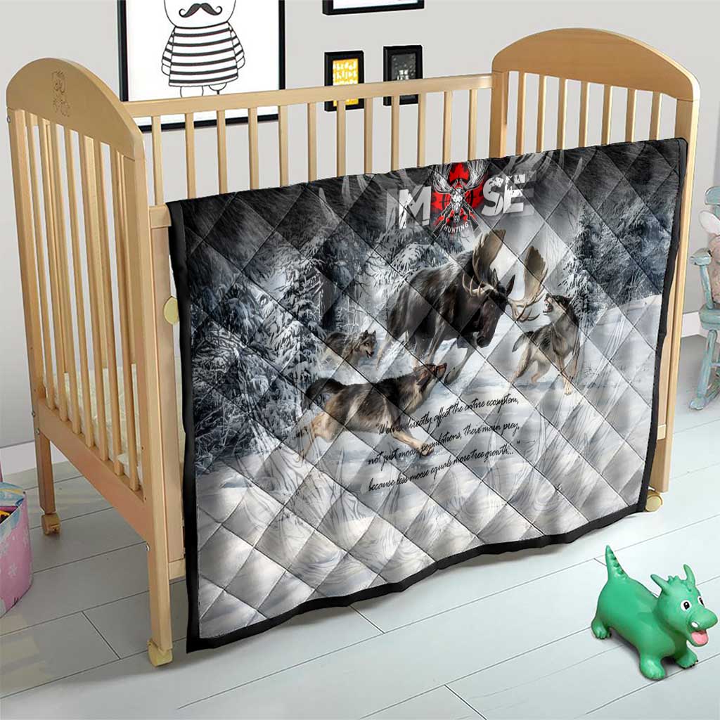 The Wolves Hunting Moose Quilt